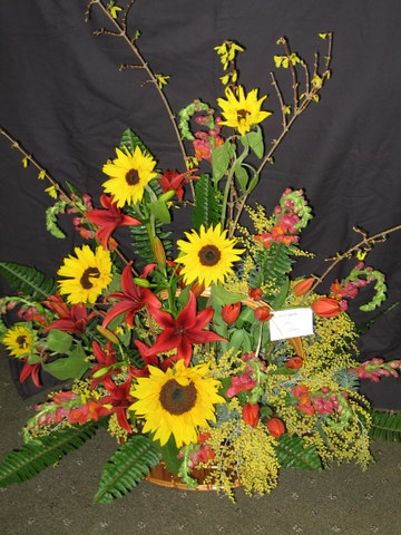 Sunflower Basket for Life Celebration